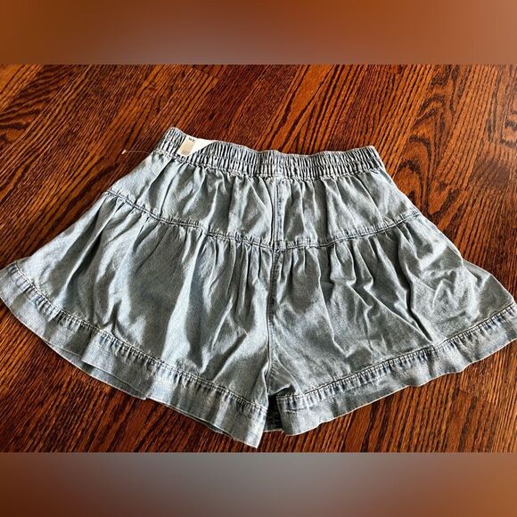 M Free People Jean Shorts We The Fleur Denim Light Blue - Picture 5 of 5